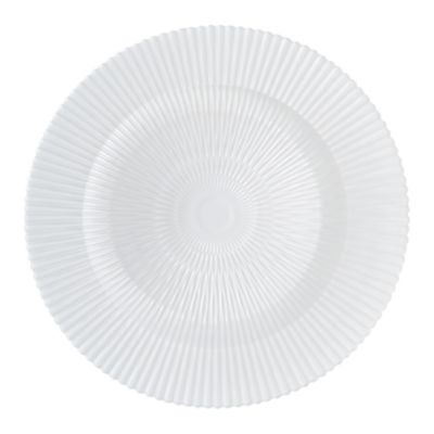 Check out the Valencia White Glass Charger 13.25" for rent