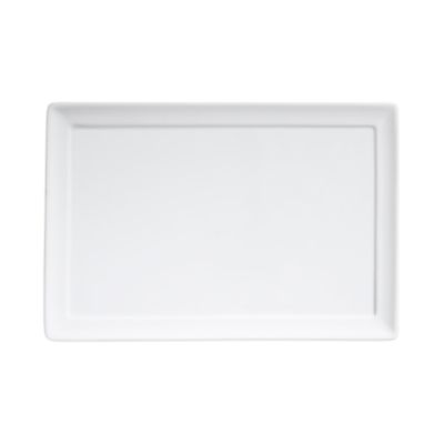 Check out the Elite White Rectangle Charger 11.75" x 8" for rent