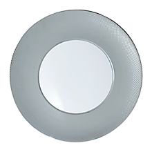Check out the Silver Dot Pattern Coupe Charger 12" for rent