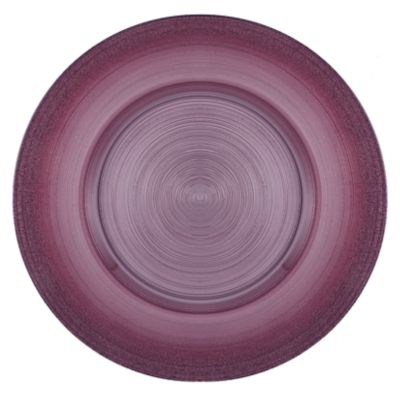 Check out the Rose Ombre Circle Glass Charger 13" for rent