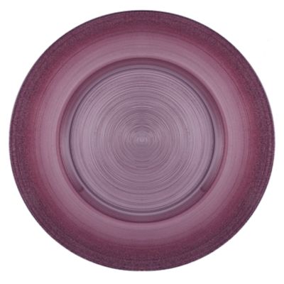 Check out the Rose Ombre Circle Glass Charger 13" for rent