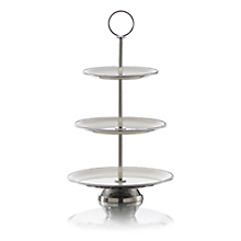 Check out the 3 Tiered White Enameled Stainless Stand for rent
