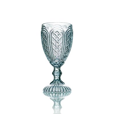 Check out the Essex Dusty Blue Tinted Goblet 11 oz. for rent