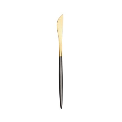 Check out the Ellis Gold and Black Dinner Knife for rent