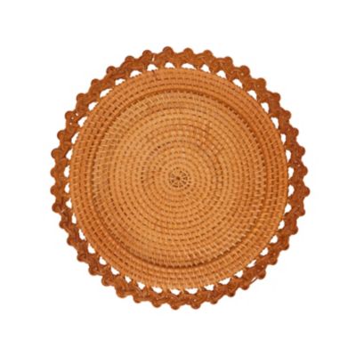 Check out the Woven Rim Rattan Charger 12.25" for rent