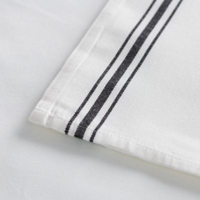 Check out the Bistro White with Black Stripe Print Dinner Napkin for rent