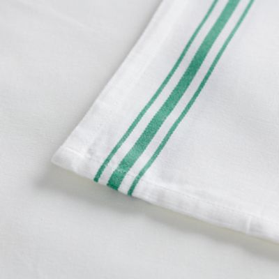 Check out the Bistro White with Green Stripe Print Dinner Napkin for rent