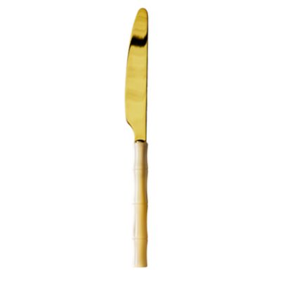Check out the Bamboo Champagne Gold Dinner Knife for rent