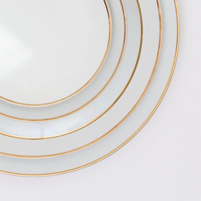 Detail image of White Coupe Gold Border Collection