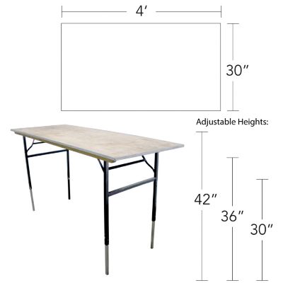 Check out the Rectangular Table Adjustable Legs for rent