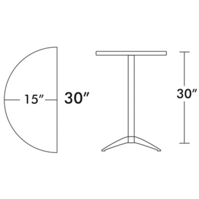 Check out the Half Round Pedestal Table for rent