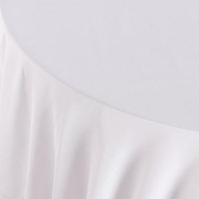Rent the Shantung White 132 Round Linen