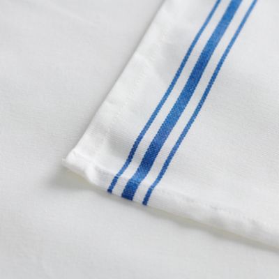 Bistro Napkin White/w Blue Stripe Print - Party Rental Ltd.