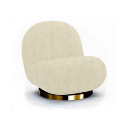 Check out the Pearl Swivel Chair Velvet Ivory for rent