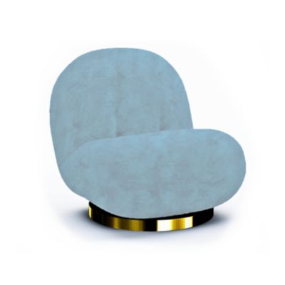 Check out the Pearl Swivel Chair Velvet Rain for rent