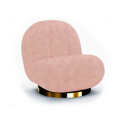 Check out the Pearl Swivel Chair Velvet Dusty Rose for rent