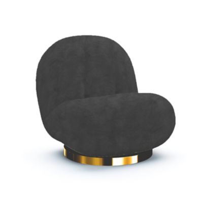 Check out the Pearl Swivel Chair Velvet Black for rent