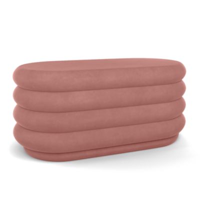 Check out the Reese Oval Ottoman Velvet Dusty Rose for rent