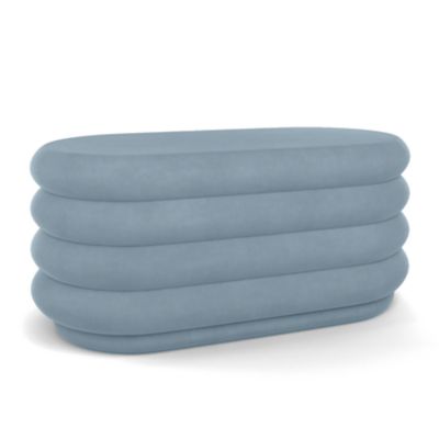Check out the Reese Oval Ottoman Velvet Rain for rent
