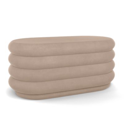 Check out the Reese Oval Ottoman Velvet Pewter for rent