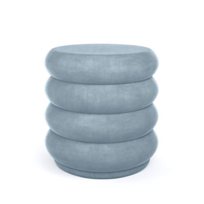 Check out the Reese Round Ottoman Velvet Rain for rent