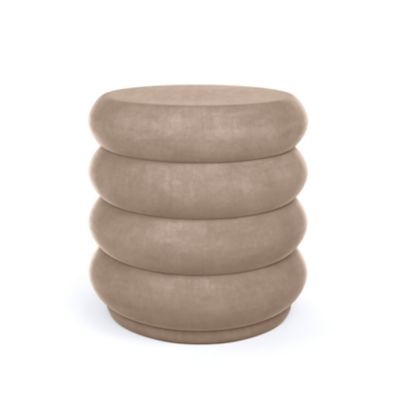 Check out the Reese Round Ottoman Velvet Pewter for rent