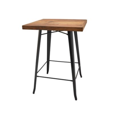 Check out the Market Bistro Cocktail Table Black Base with Walnut Top for rent