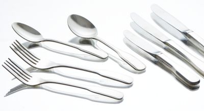 Gold and White Flatware Rentals - A to Z Event Rentals, LLC.