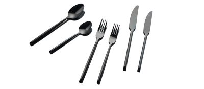 Matte Black Flatware - Elite Tent & Party Rental