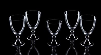 Luxe Crystal Glass Goblet Diamond Pattern Wine Glass Long Stem Home Bar  Party