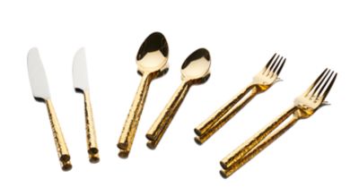 Gold and White Flatware Rentals - A to Z Event Rentals, LLC.