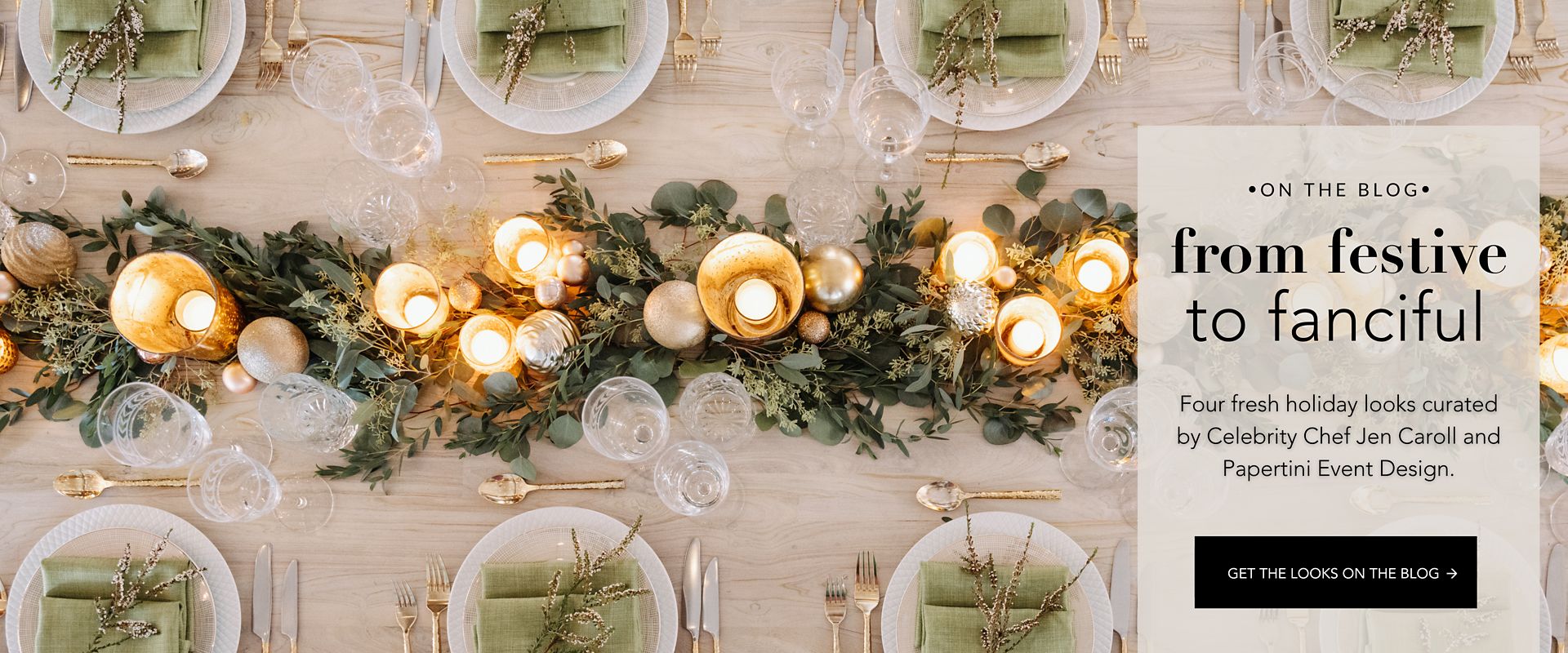 Four holiday looks from Celebrity Chef Jen Carroll and Papertini Event Design