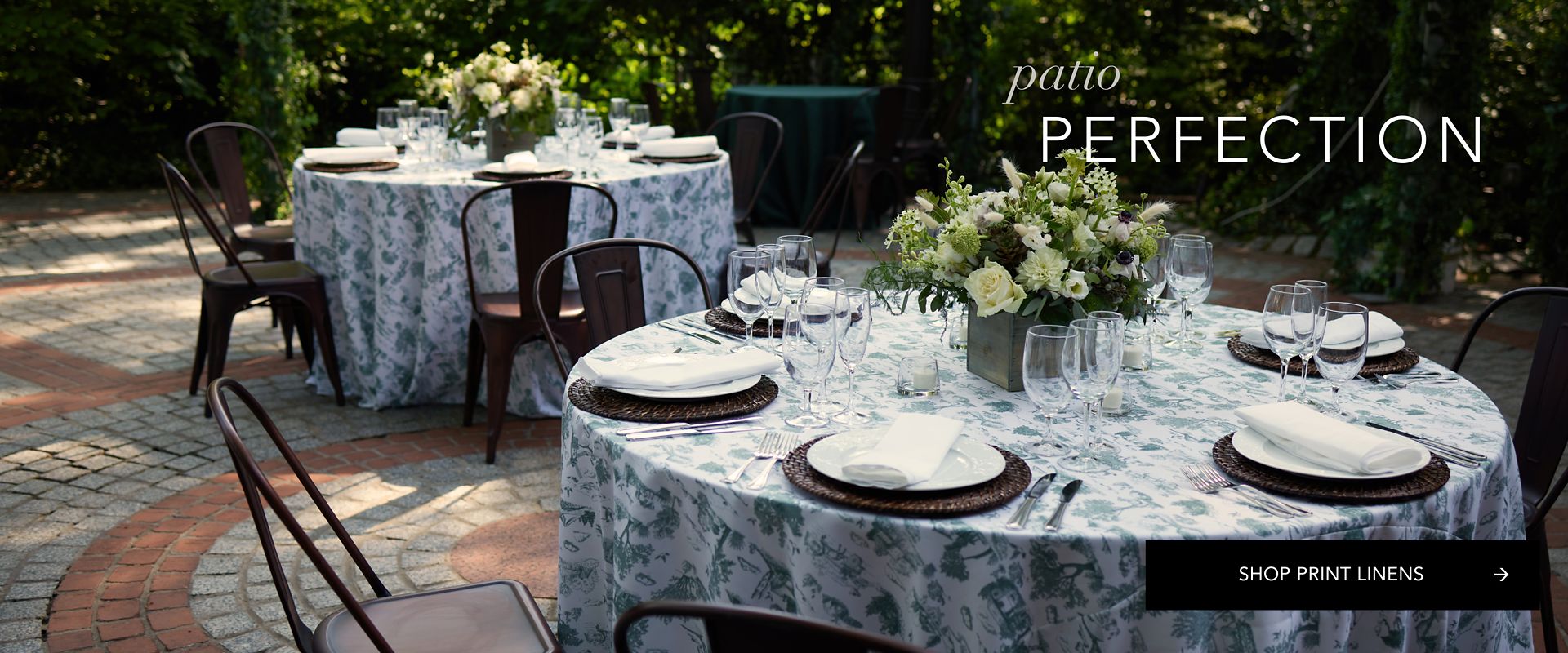 print table linen for rent