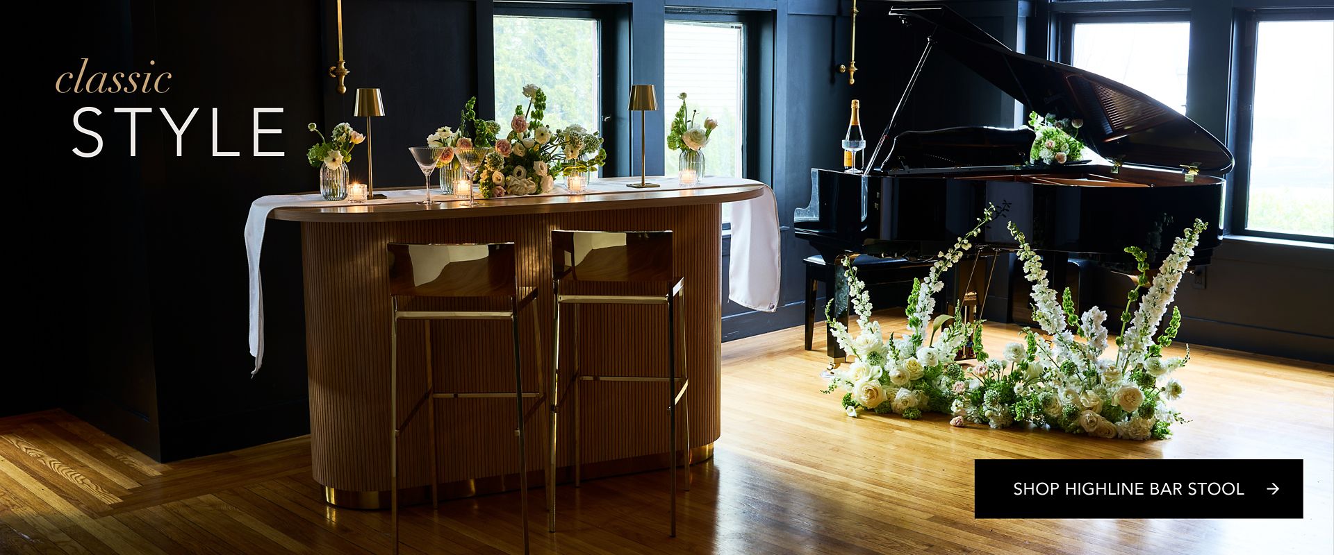 Gold Bar Stool For Rent NJ NY MA CT LI PA DC