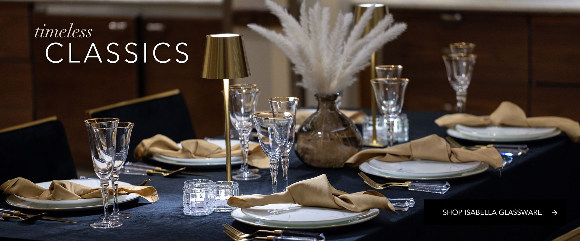 gold rim glassware for rent