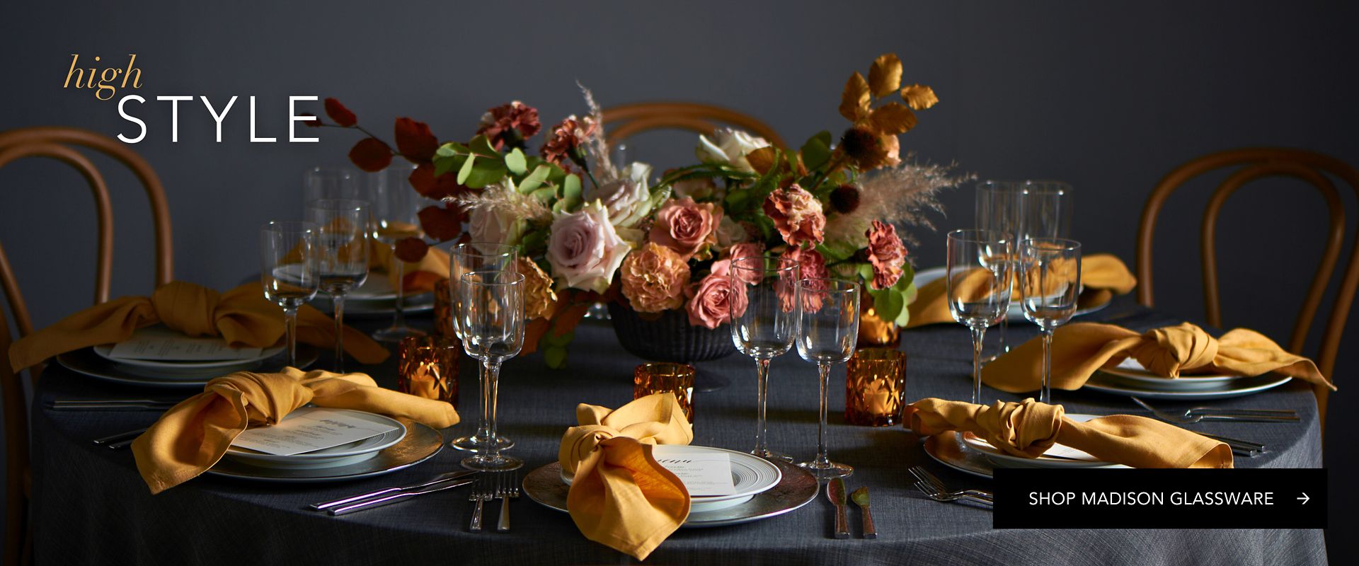 Modern Glassware For Rent