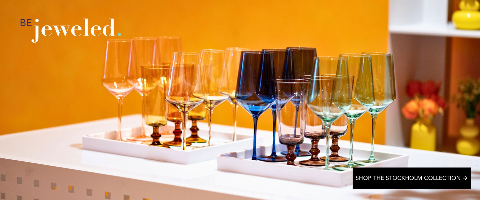 Bold Color Glassware For Rent