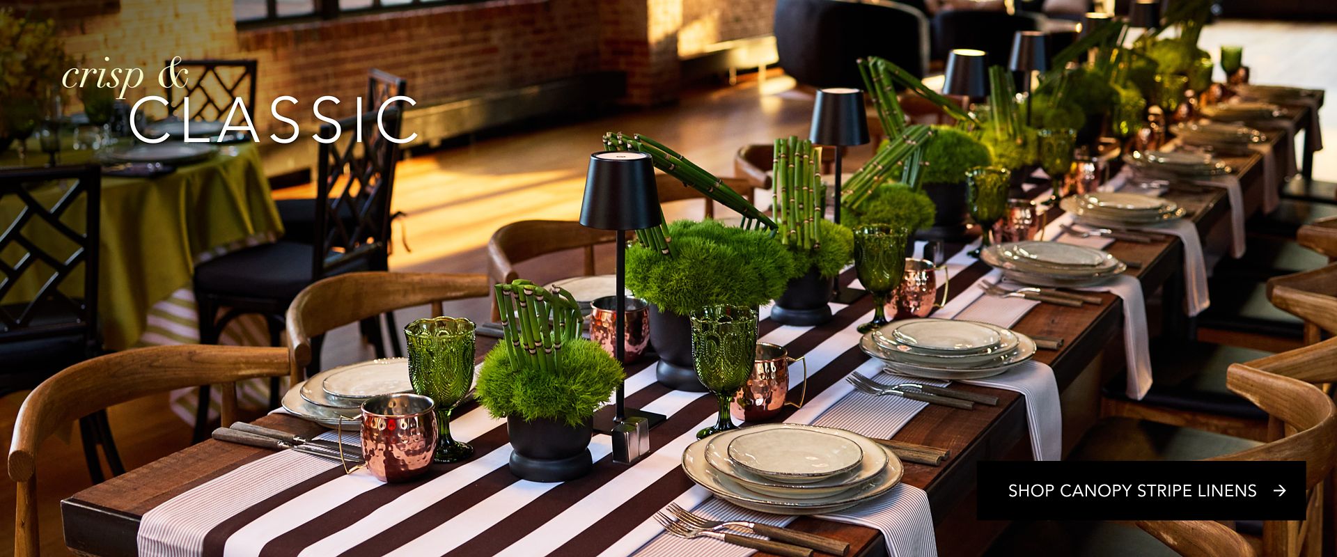 Striped Tablecloth For Rent NJ NY MA CT LI PA DC