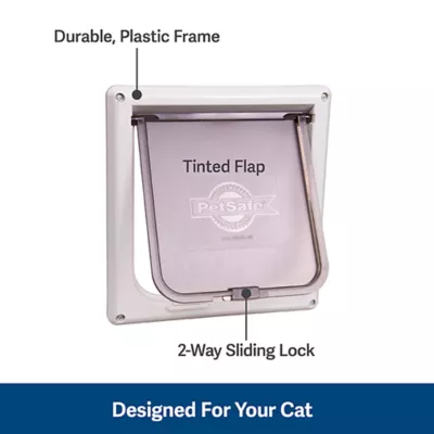 Product PetSafe® Cat Flap: 2-Way Locking - Built-In Lock - Durable - Easy Install - Hardware Kit Included