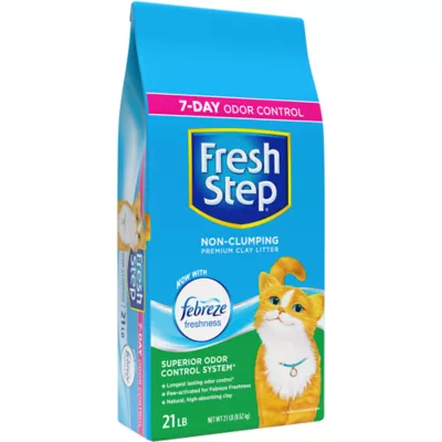 Product Fresh Step Non Clumping Cat Litter With Febreze Freshness, Bag, 21 LB