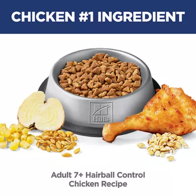 Product Hill's® Science Diet® Hairball Control Adult Senior 7+ Dry Cat Food - Chicken