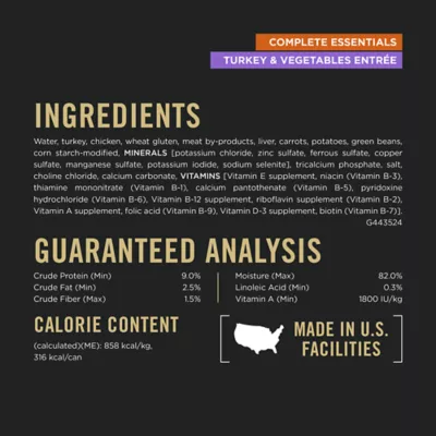 Product Purina Pro Plan Complete Essentials Adult Wet Dog Food - Turkey & Vegetables, 13 oz