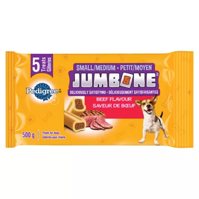 Product Pedigree Jumbone Adult Dog Treats For Small & Medium Dogs, Real Beef Flavour