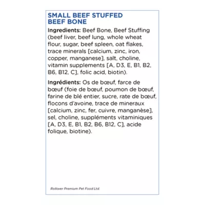 Product Rollover Roasted Stuffed Beef Bones Premium Dog Treats