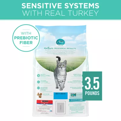 Product Purina® ONE® +Plus Sensitive Skin & Sensitive Stomach Adult Cat Dry Food - Turkey