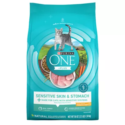 Product Purina® ONE® +Plus Sensitive Skin & Sensitive Stomach Adult Cat Dry Food - Turkey
