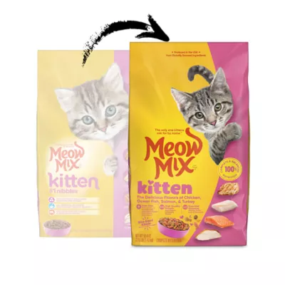 Product Meow Mix Kitten Li'l Nibbles Dry Cat Food - Chicken, Turkey, Salmon, Ocean Fish