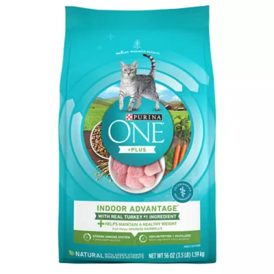 Product Purina ONE® +Plus Indoor Advantage Adult Cat Dry Food - Turkey, Natural, High-Protein