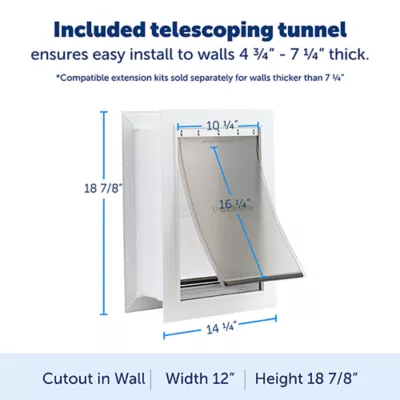 Product PetSafe® Wall Entry Pet Door - DIY Installation - Includes Telescoping Tunnel