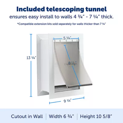 Product PetSafe® Wall Entry Pet Door - DIY Installation - Includes Telescoping Tunnel
